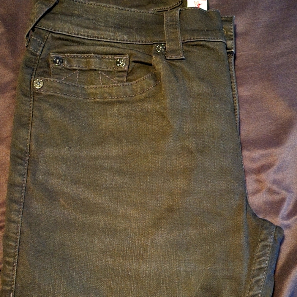 True Religion, Ricky Relaxed Straight, Size 33 Black